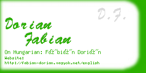 dorian fabian business card